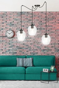 Emibig modern függeszték level fekete átlátszó emi756/3