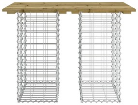impregnált fenyőfa gabion kerti pad 100 x 70 x 72 cm
