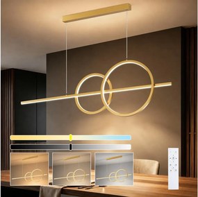 BRILAGI - fényerőszabályozható LED csillár kábelen SIGNATURE LED/53W/230V 120 cm arany + távirányító