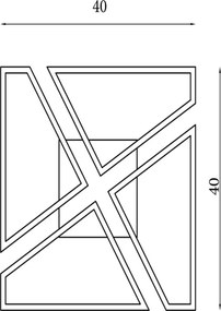 Searchlight 36520SI - LED dimmelhető mennyezeti lámpatest QUATRO LED/29W/230V 40x40 cm