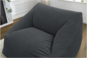 Sötétszürke kordbársony babzsákfotel Lilibet – Bobochic Paris