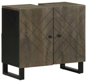 Mosogatószekrény fekete 62x33x58 cm tömörfa mangófa