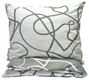 Merlot szürke pamut ágyneműhuzat 200x140cm+90x70cm TiaHome