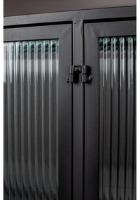 Fekete fém tálalószekrény 150x90 cm Boli – Dutchbone