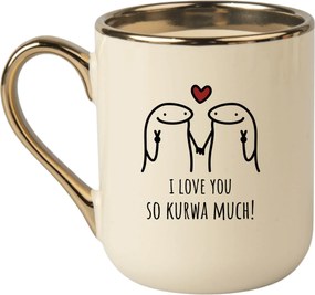 Bögre Elegáns Bézs Arany Rant Vicces Ajándék És Love You