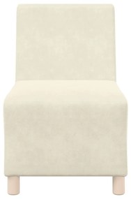 krémszínű bársony kanapéfotel 55 cm