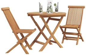 Kerti étkezőszett 2 pcs Barna Tömör tíkfa