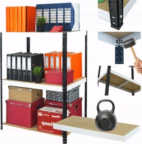 Tárolószekrény garázs fém állvány Helios 106x75x30cm 3Px175kg Pl