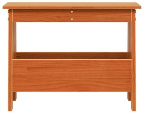 viaszbarna tömör fenyőfa előszoba pad 60x28x45 cm