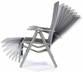 GARTHEN Kerti állítható szék 2 db fekete