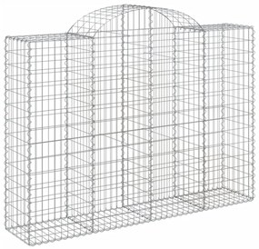 7 db íves horganyzott vas gabion kosár 200x50x140/160 cm