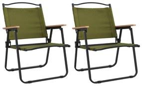 vidaXL 2 db zöld oxford szövet camping szék 54x55x78 cm