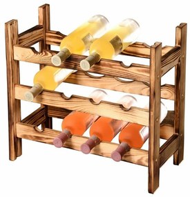Kesper 69120 Boros polc 12 palack bor, fenyőfa, 60x 63 x 27 cm