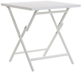 Fehér Kétszemélyes Összecsukható Alumínium Balkon Szett CAORLE Beliani